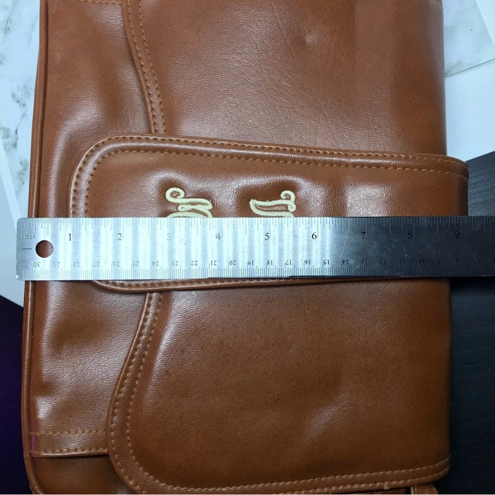Vintage Brown Leather Shoulder Bag Purse - Picture 11 of 16